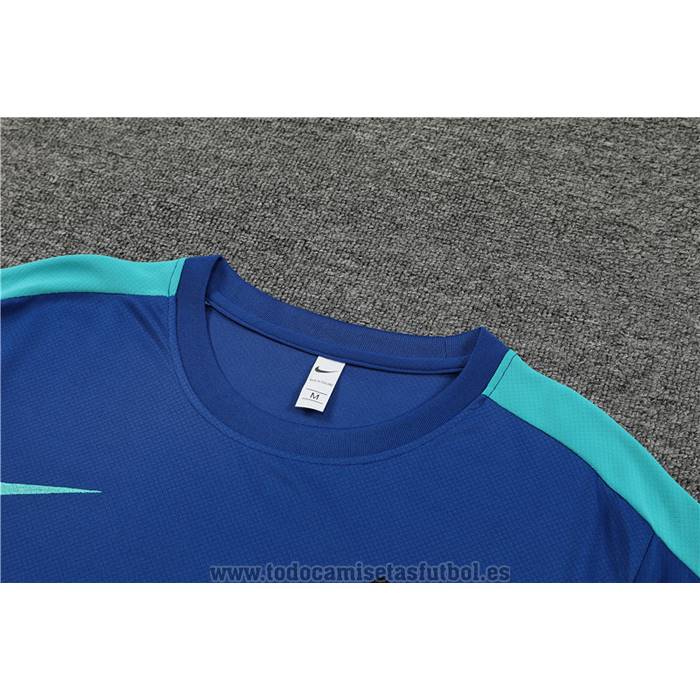 Chandal del Barcelona Manga Corta 2023-2024 Azul - Pantalon Corto